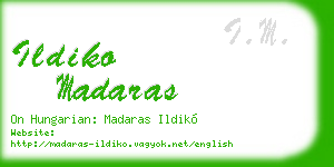 ildiko madaras business card